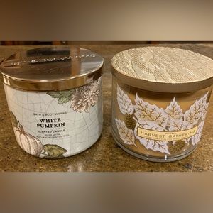 NEW BATH AND BODY WORKS/WHITE BARN 3 Wick Candles